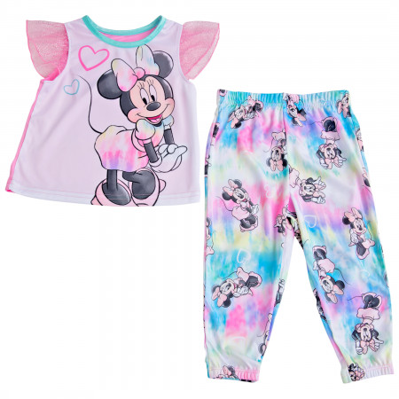 Disney Minnie Mouse Rainbow Burst 2-Piece Pajama Set
